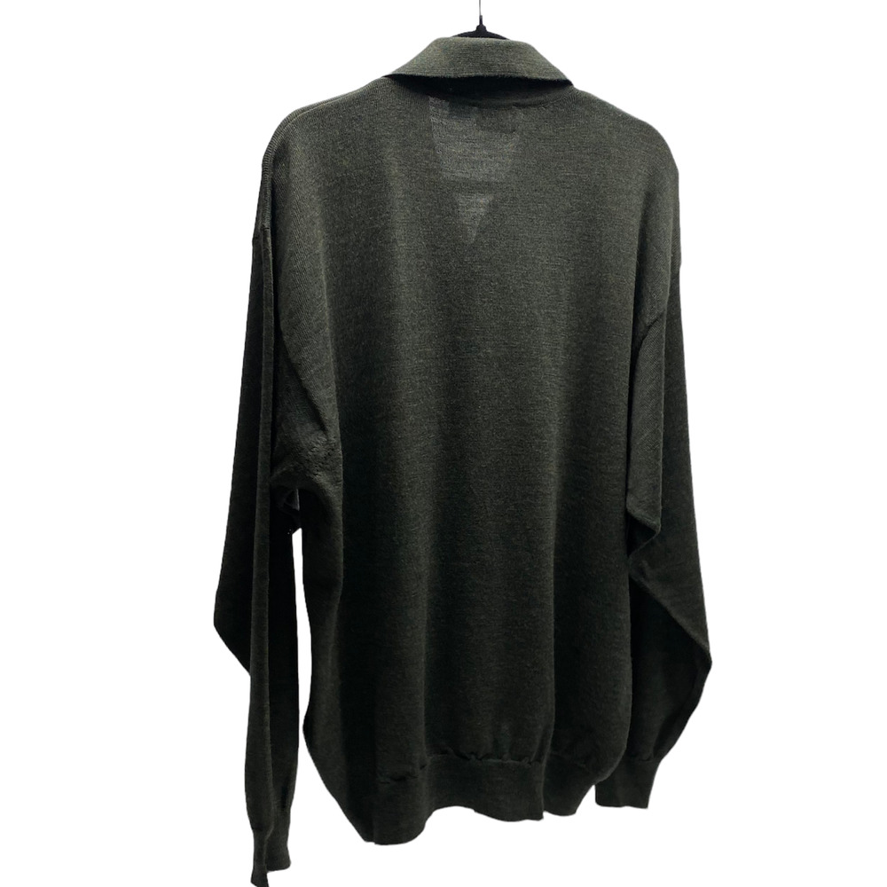 Bridges Men's 100% Fine Merino Wool Long Sleeve Henley Green Size XL - Picture 6 of 8